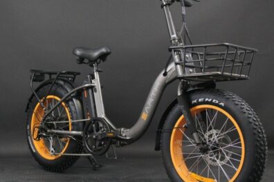 Earth Fat Tire Folding Ebike Charcoal With Basket 11 600x600