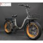 Earth Fat Tire Folding Ebike Charcoal With Basket 11 600x600