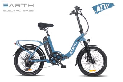Earth Tx22 Folding Electric Bike Blue No Basket