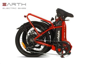 Earth Tx22 Folding Electric Bike Red Folded